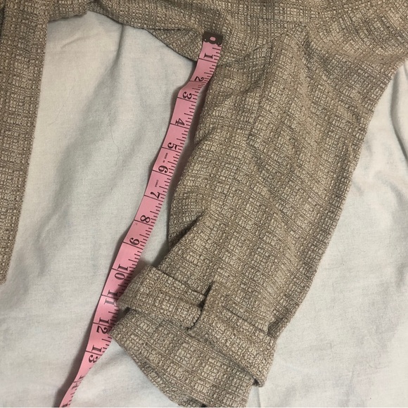 tan tweed Blazer Jacket with belt by Allegory - Picture 7 of 10